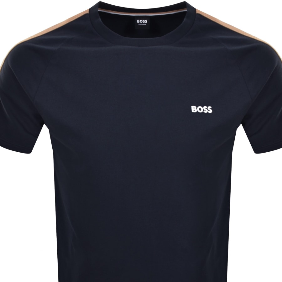 Navy boss t shirt cheap